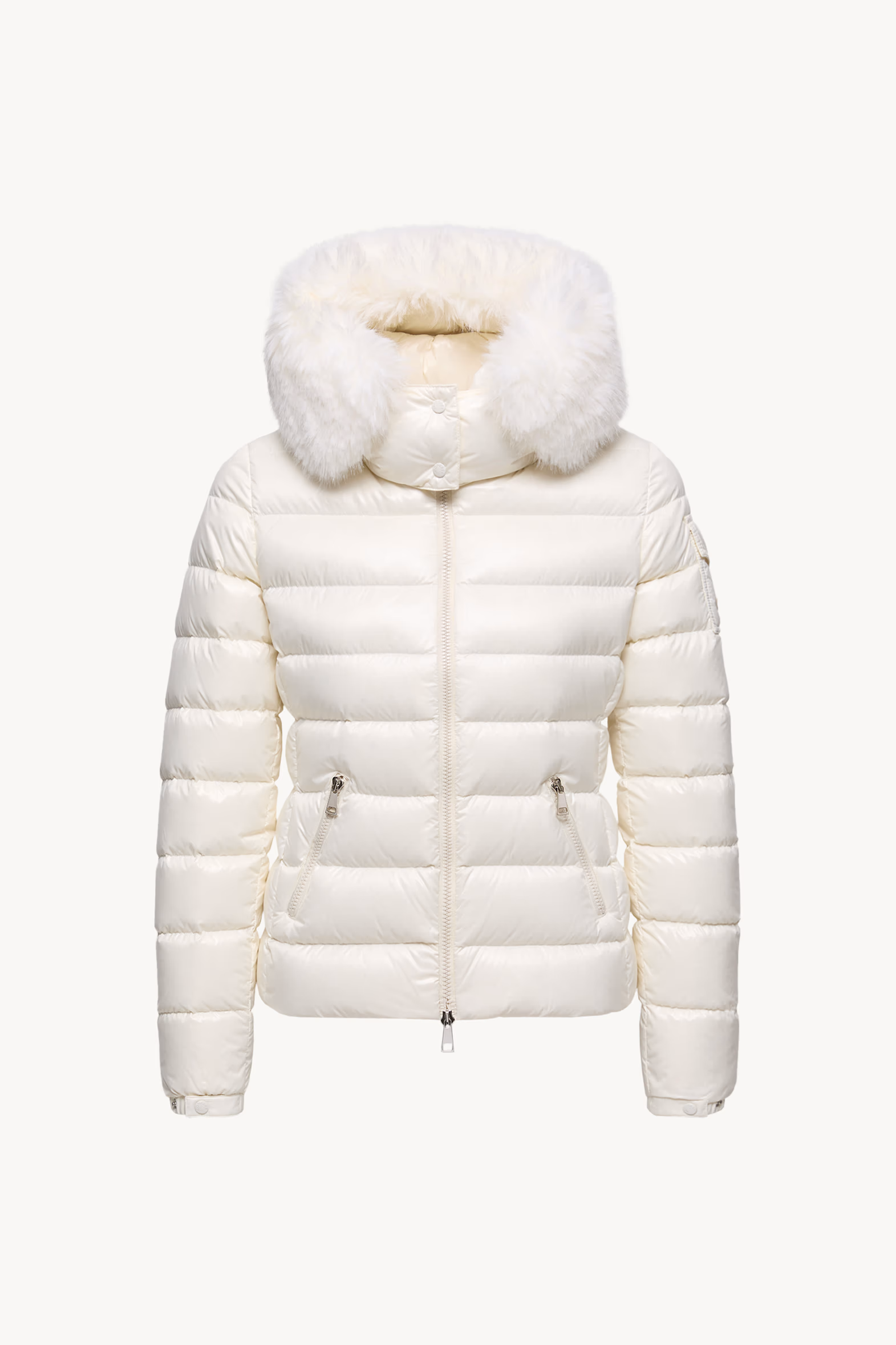 Doudoune courte à capuche en matière synthétique Badyf Femmes Blanc Moncler 2